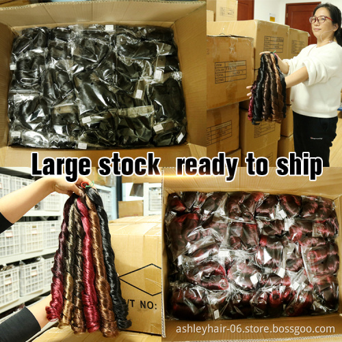 Synthetic pony style braiding hair spiral wavy yaki deep jumbo for african hair curly braiding hair extensions for braids